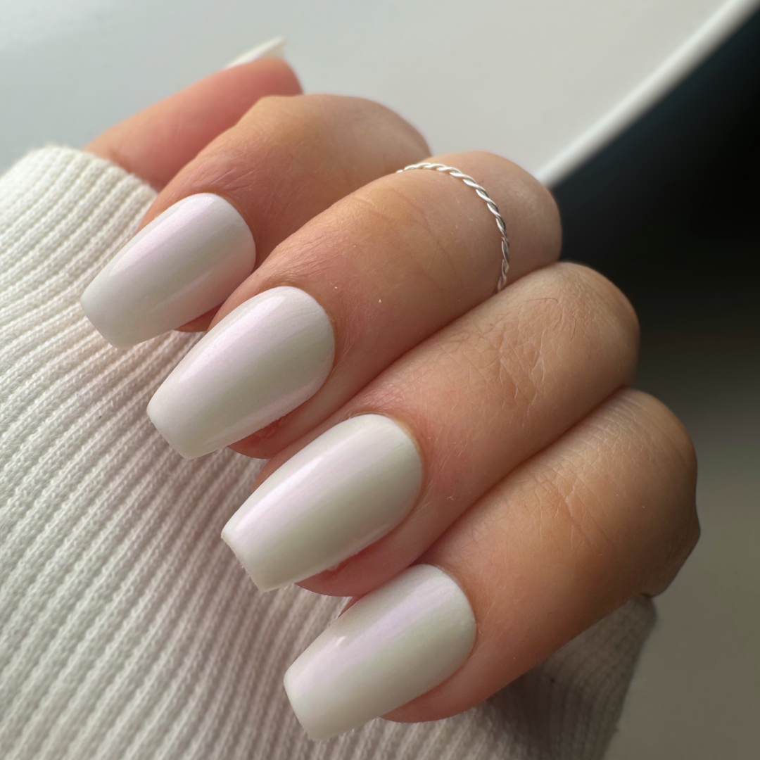 press on nails blanc